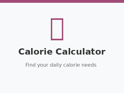 Calorie Calculator